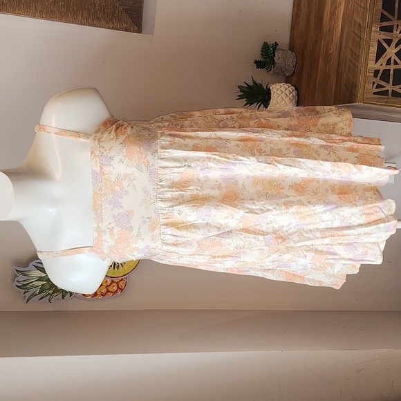 Torrid - Mini Challis Sleeveless Sundress in Lush Floral Dew​​​​​ - Picture 2 of 13